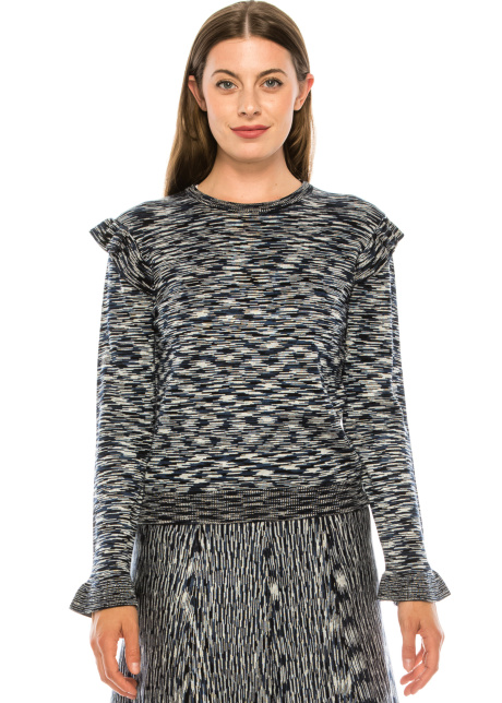 Blue Shoulder Knit