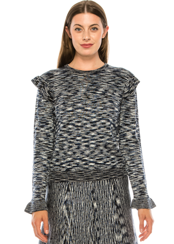 Blue Shoulder Knit