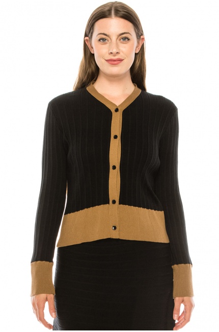 Two-Tone Cardigan | Modest Women Clothing - YAL New York