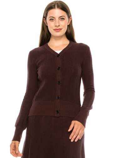 Burgundy Soft Cardigan
