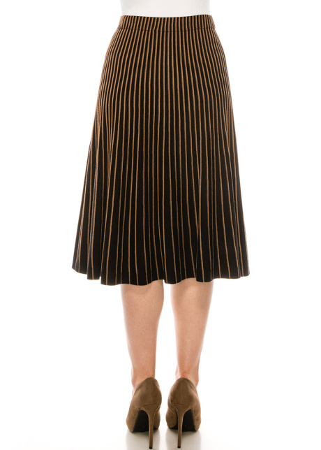 Brown Striped Skirt