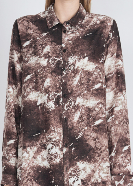 Stylish Print on Classic Burgundy Dress