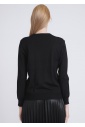 Black Sweater with Distinctive Geometric Accents