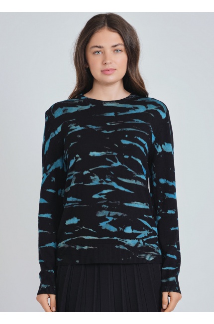Black Pullover with Blue Mysteries