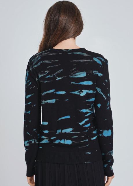 Black Pullover with Blue Mysteries