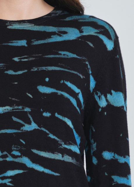 Black Pullover with Blue Mysteries
