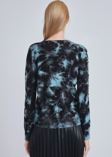 Black & Blue Tie Dye Fusion Sweater