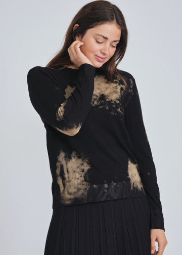 Painted Dreams on Black Fabric