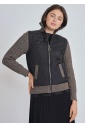 Black & Brown Masterpiece: Quilted Base with Cable Knit Touches