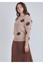 Brown Floral Delight Pullover