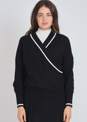 Refined Style Black Sweater