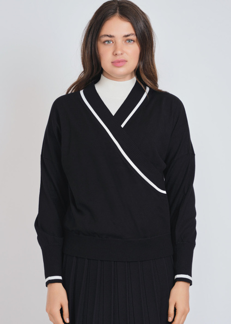 Refined Style Black Sweater