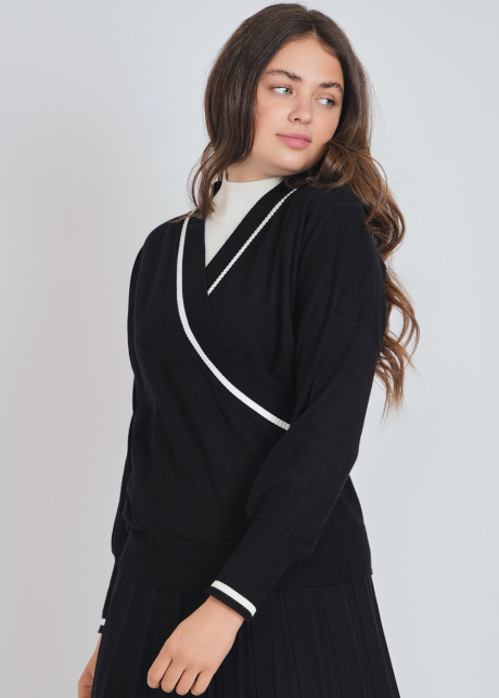 Refined Style Black Sweater