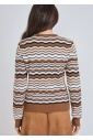 Wavy Lines Fusion on Comfy Ribbed Sweater