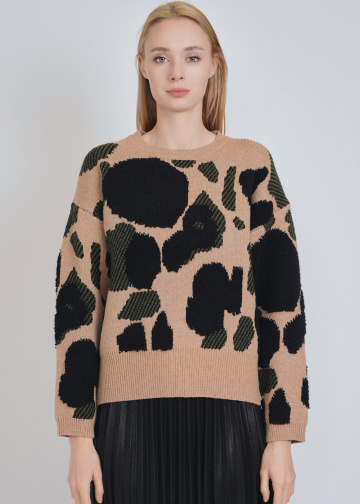 Warm Camel Sweater with Dark Hints
