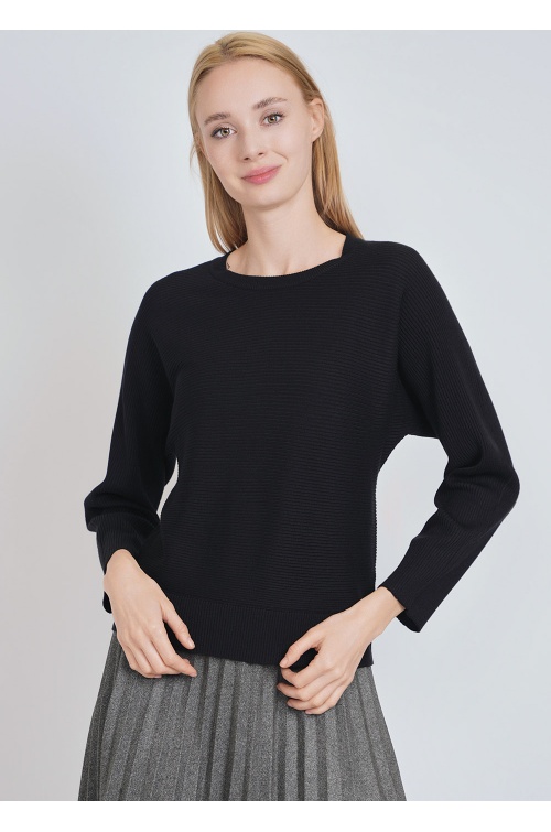 Black Sweater: Effortless Ease, Loose Knit