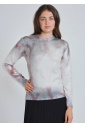 Pattern Play: White Abstract Sweater