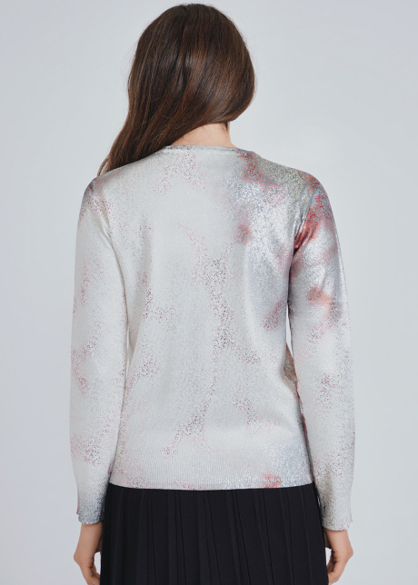 Pattern Play: White Abstract Sweater
