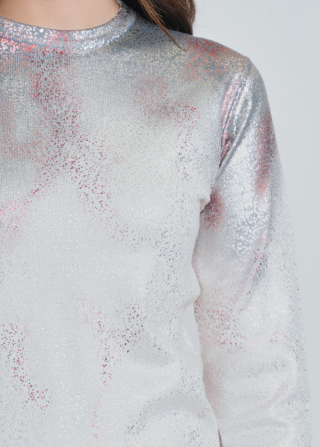 Pattern Play: White Abstract Sweater