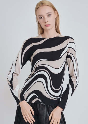 Cosmic Creations: Abstract Art on Sweater