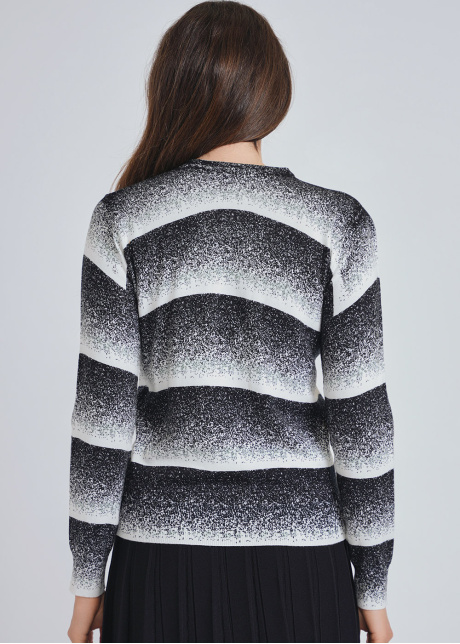Shades of Sophistication: Black & White Print Top