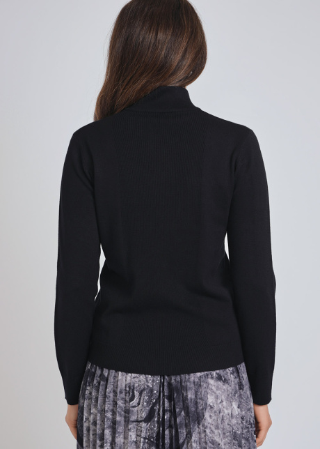 Freeform Black High Neck Knit Top