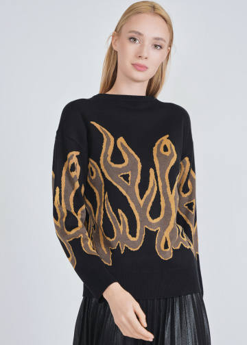 Black Top with Sizzling Yellow Accents