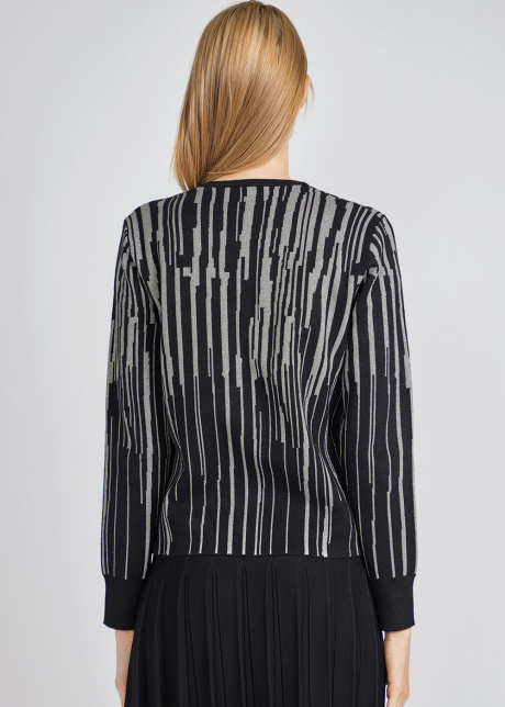 Silver Lined Dreams: Black Knit Top