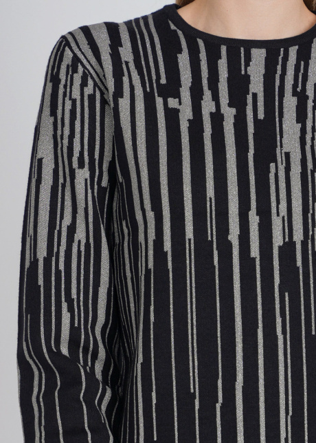 Silver Lined Dreams: Black Knit Top