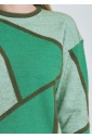Mosaic of Greens: Color Block Sweater