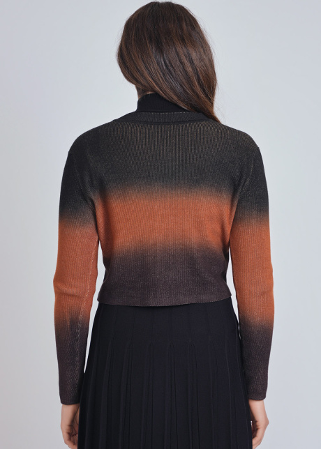 Sunset Rust Fade Elegance Cardigan