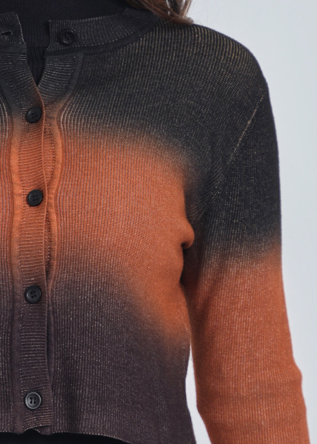 Sunset Rust Fade Elegance Cardigan