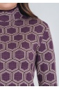 Soft Purple Knit Top with Nature's Geometry