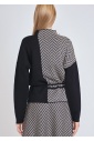 Elevate Your Style: Black Color Block Sweater with Waist Cord