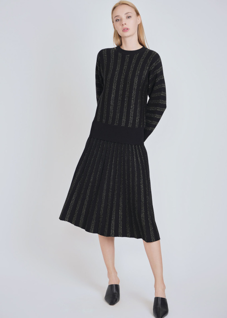 Shimmer Gold Accents on Black Pullover