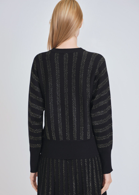 Shimmer Gold Accents on Black Pullover