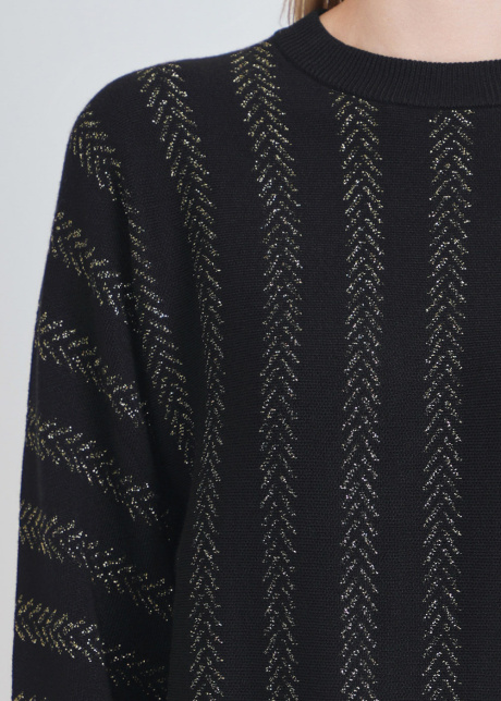 Shimmer Gold Accents on Black Pullover