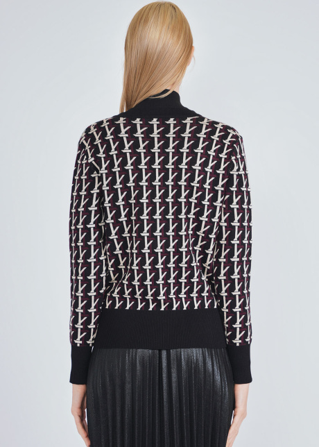 Alluring Printed Knit Cardigan
