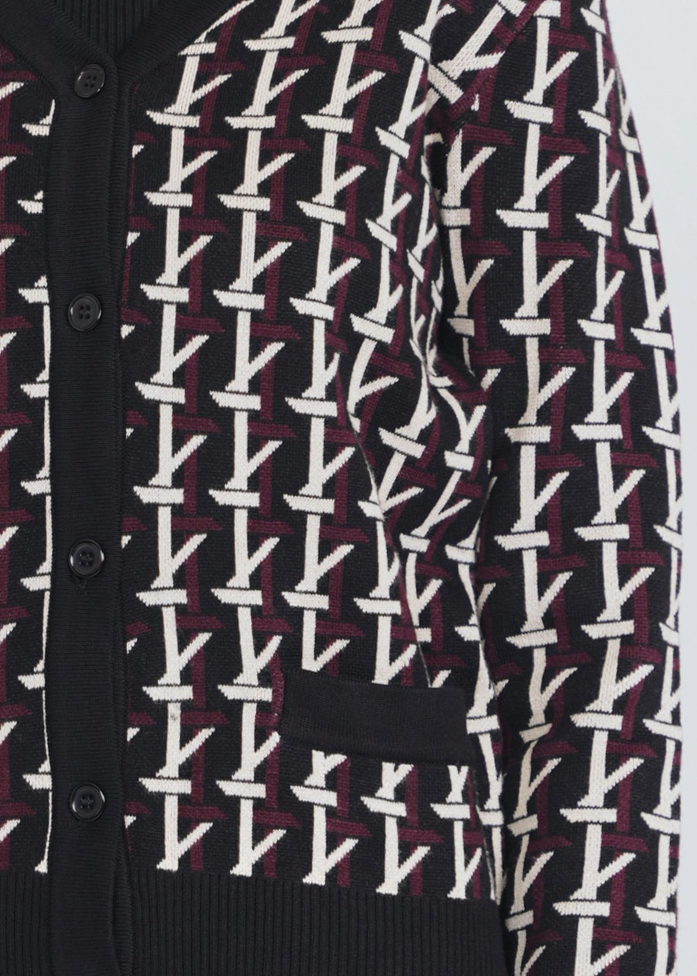 Alluring Printed Knit Cardigan