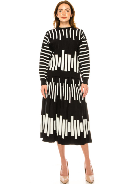 Knit Perfection in Black and White Stripes