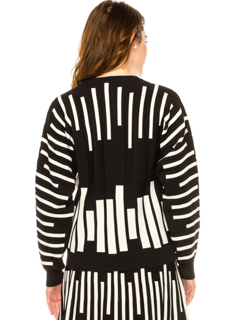 Knit Perfection in Black and White Stripes
