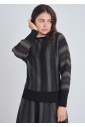 Timeless Brown Knit with Shimmering Stripes