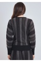 Timeless Brown Knit with Shimmering Stripes
