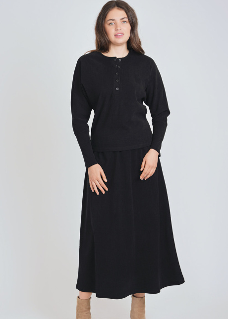 Silky Shadows Velvet Skirt