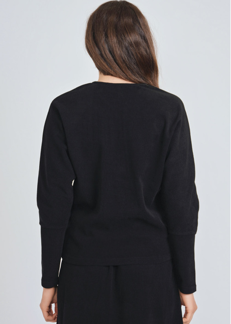 Black Ribbed Long Sleeve Tee: Elevated Basics