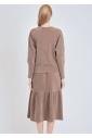 Camel Skirt with Soft Flare Touch