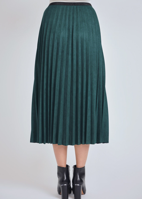 Hunter Green Pleated Midi Skirt 32"