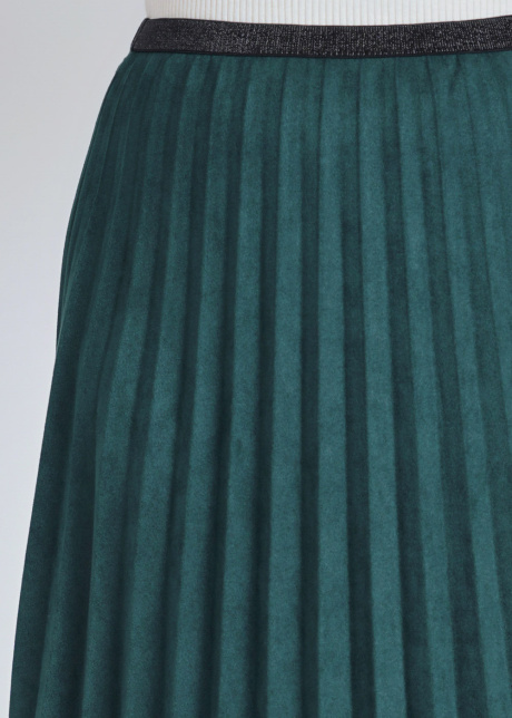 Hunter Green Pleated Midi Skirt 32"