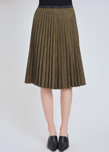Olive Suede Skirt