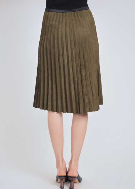 Olive Suede Skirt